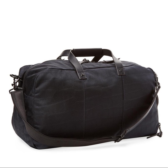 Men's Blue Croc Embossed Ballistic Nylon DuffelBag - Picture 4 of 6